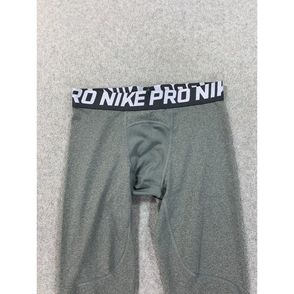 Nike Dri Fit‎ Full Length Compression Tights Pants (Girl's Medium) Silver - Picture 2 of 11
